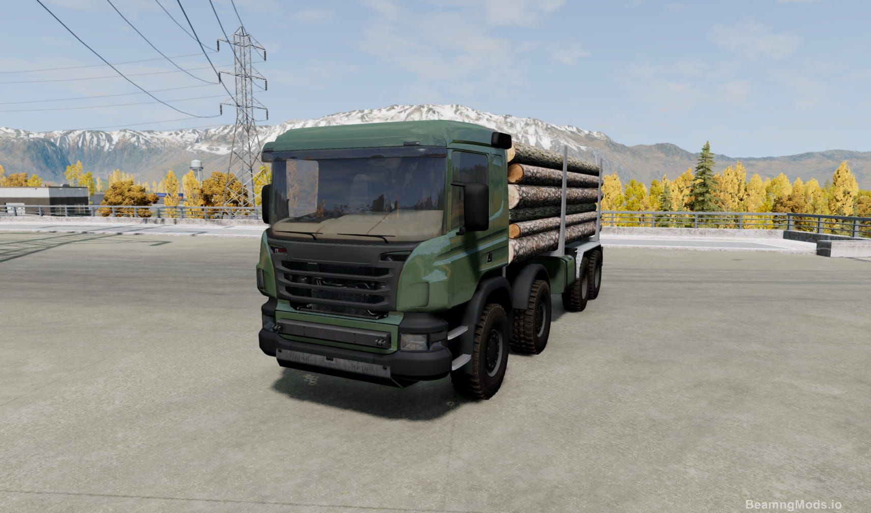 Download 8×8 Utility Truck Truck Mod for BeamNG Drive