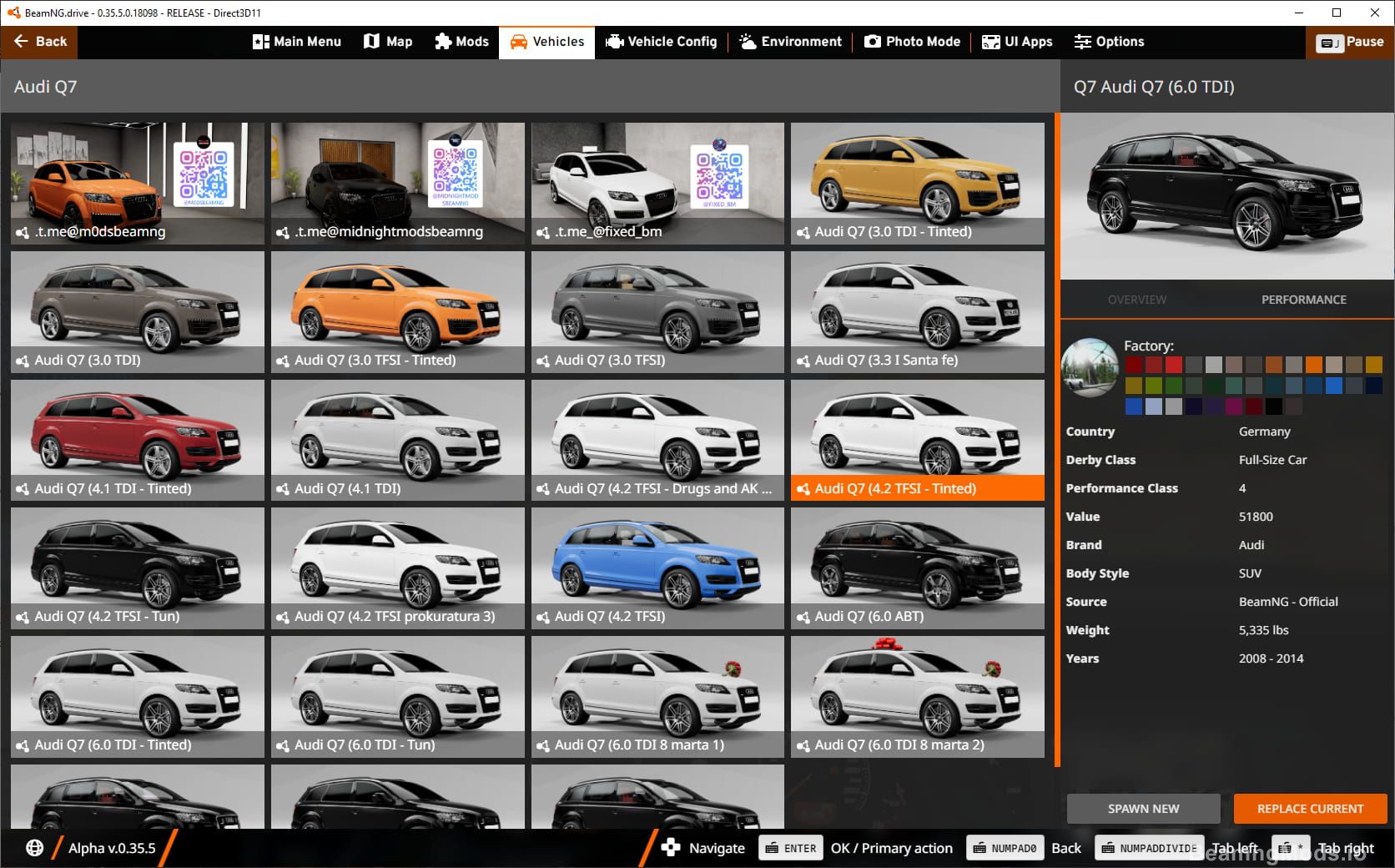 Screenshot of Audi Q7 1