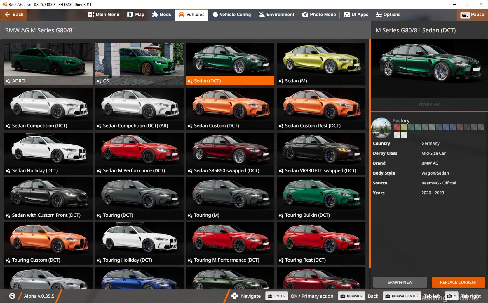 Screenshot of BMW M Series G80/81 1
