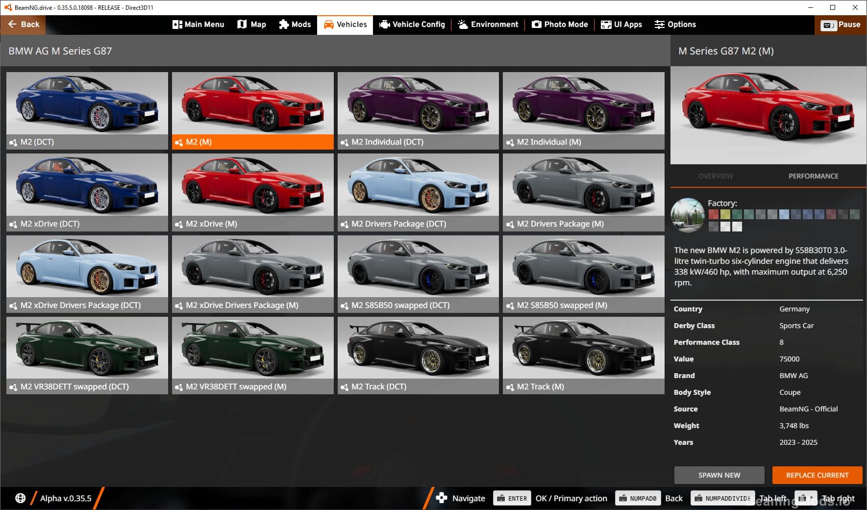 Screenshot of BMW M Series G87 1