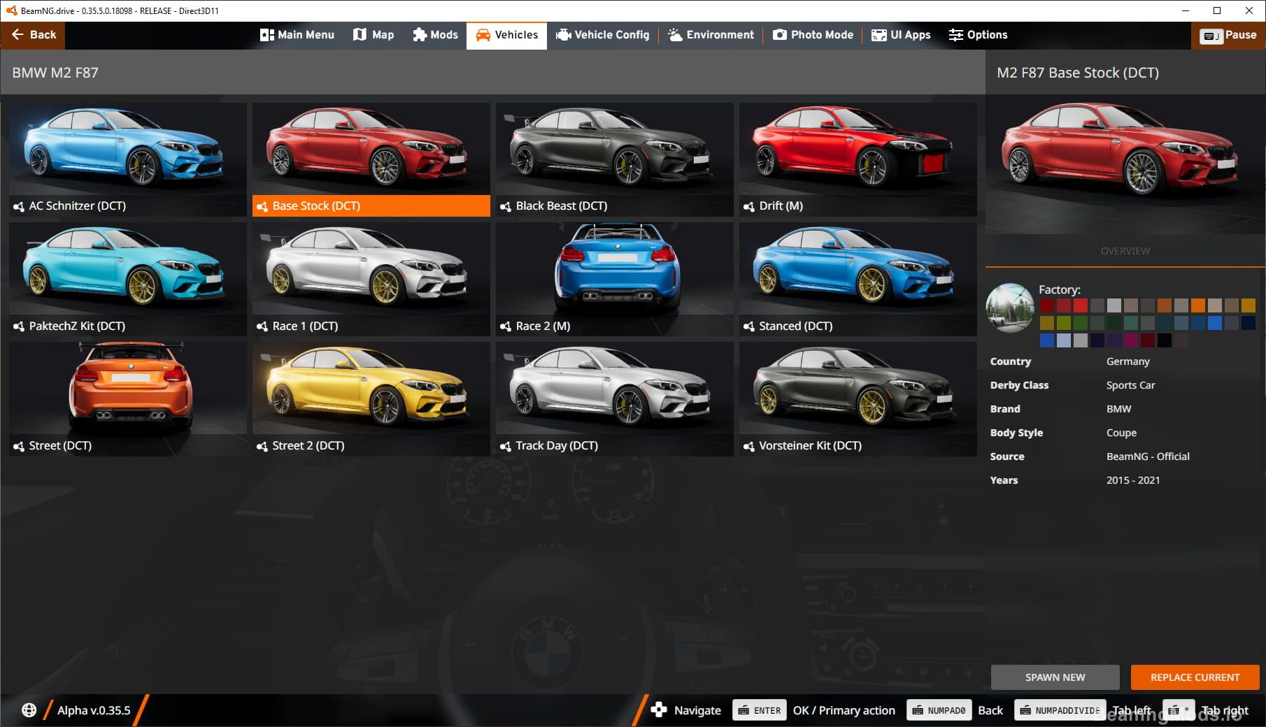 Screenshot of BMW M2 F87 1