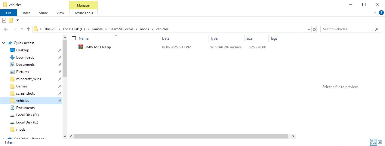 BMW M5 E60 Folder Capture
