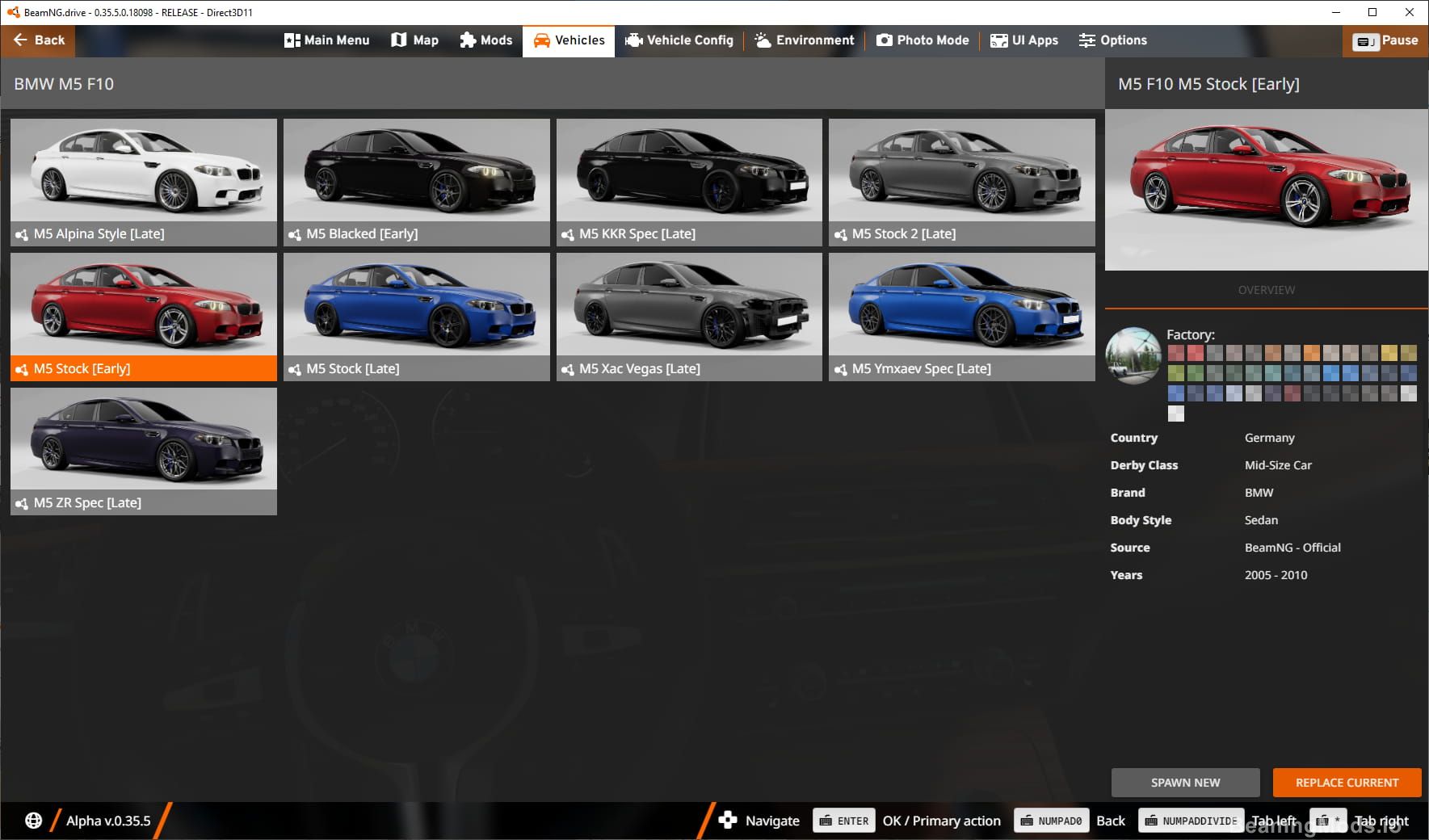 Screenshot of BMW M5 F10 1