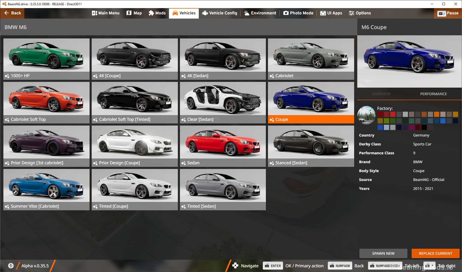 Screenshot of BMW M6 1