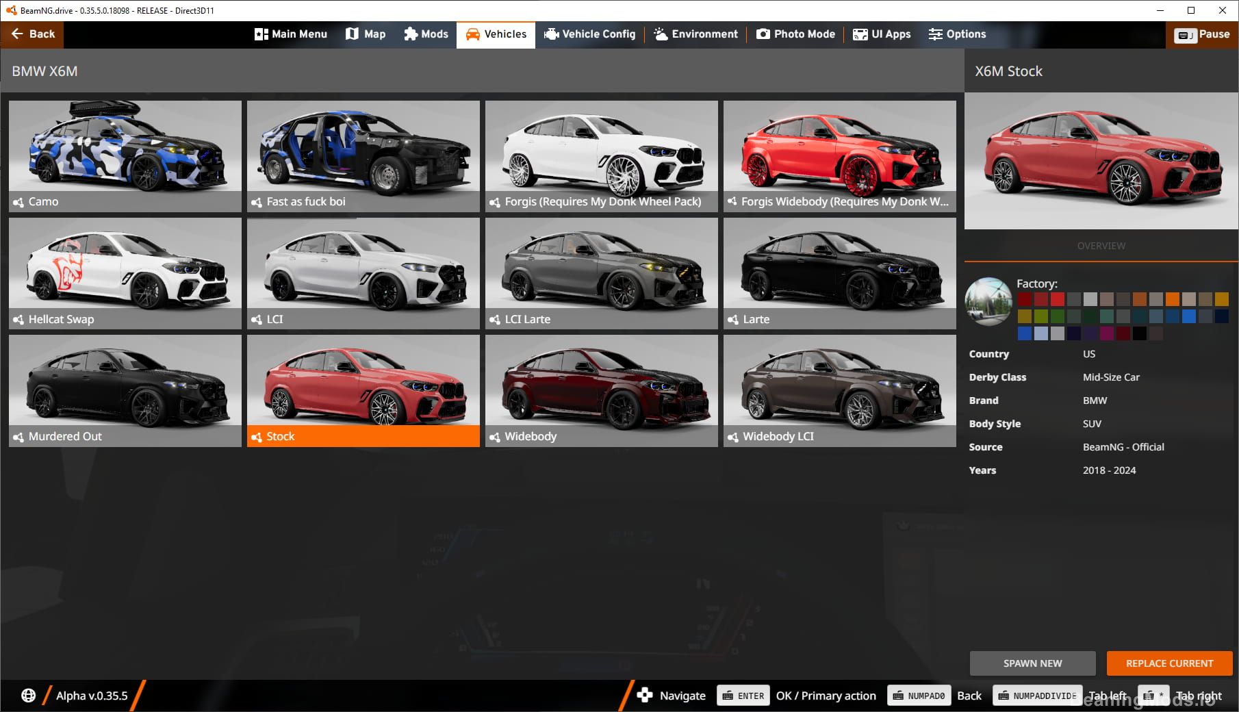Screenshot of BMW X6M 1
