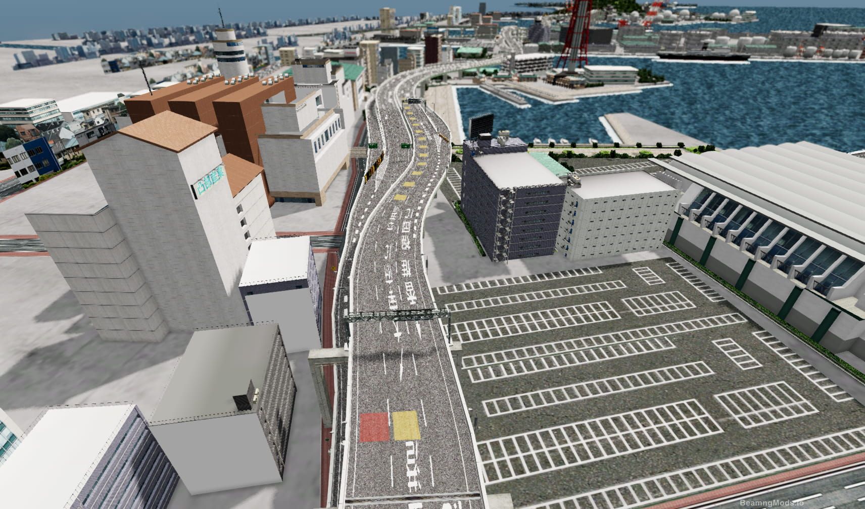 FA Fukuoka Expressway Map Mod for BeamNG Drive Game