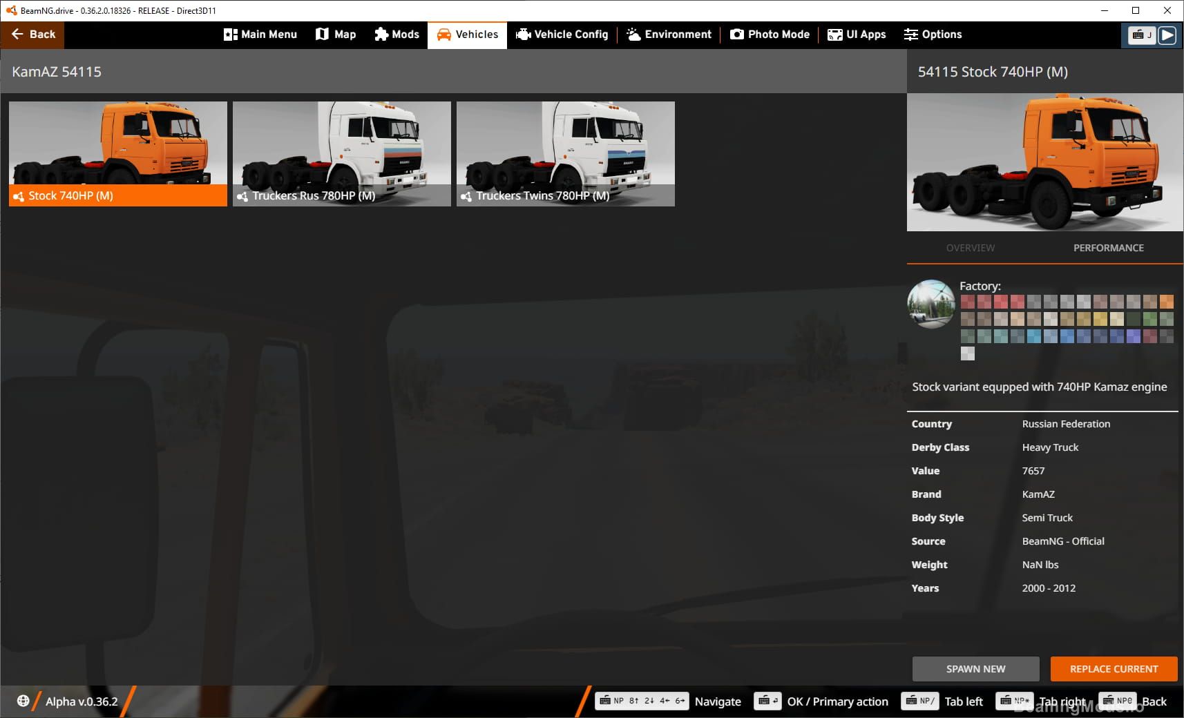 Screenshot of KamAZ 54115 1
