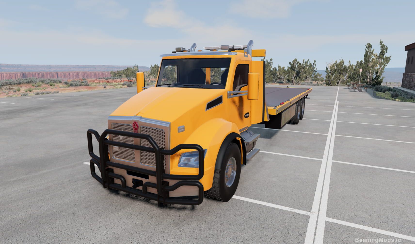 Download Kenworth T880 Rollback Carrier for BeamNG Drive Mods