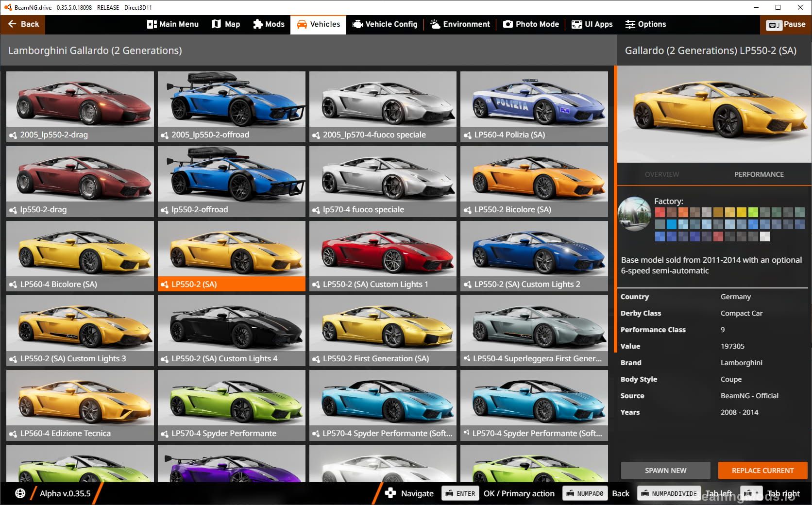 Screenshot of Lamborghini Gallardo (2 Generations) 1