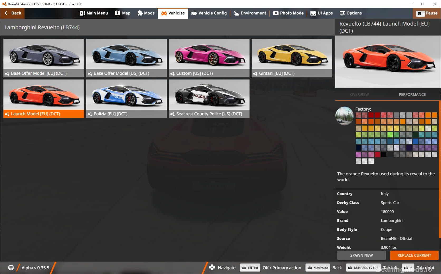 Screenshot of Lamborghini Revuelto (LB744) 1