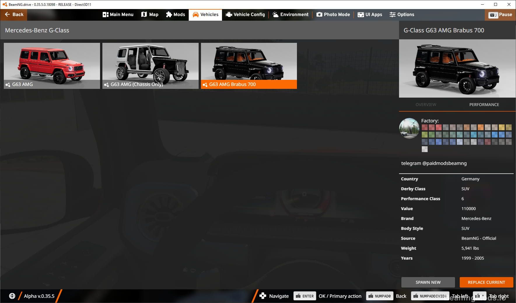 Screenshot of Mercedes-Benz G-Class 1