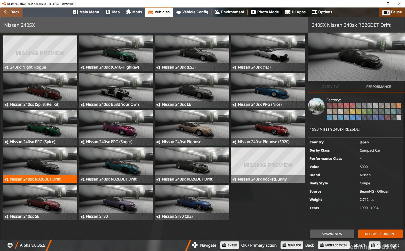 Screenshot of Nissan 240SX 1