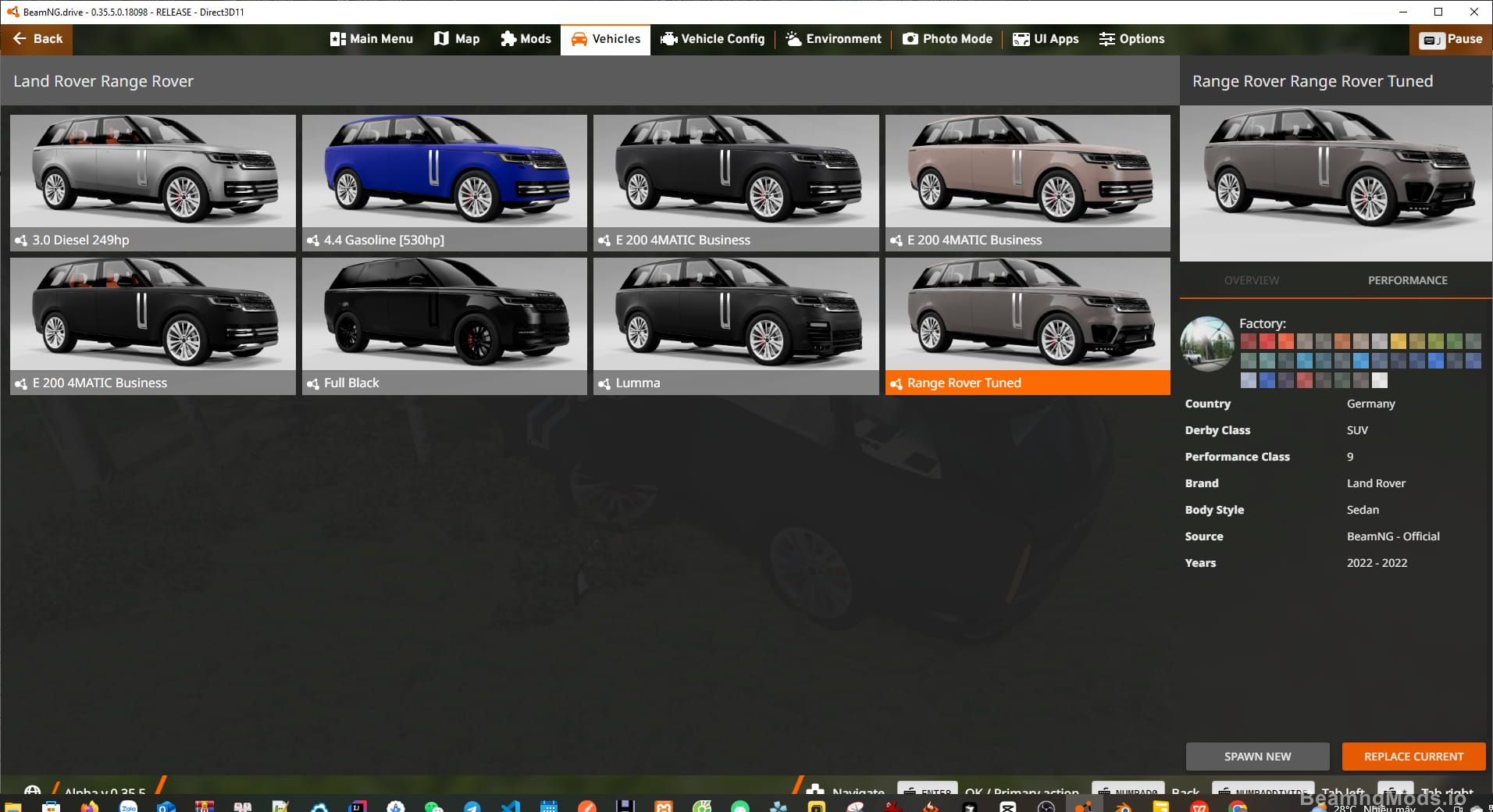 Screenshot of Range Rover 1