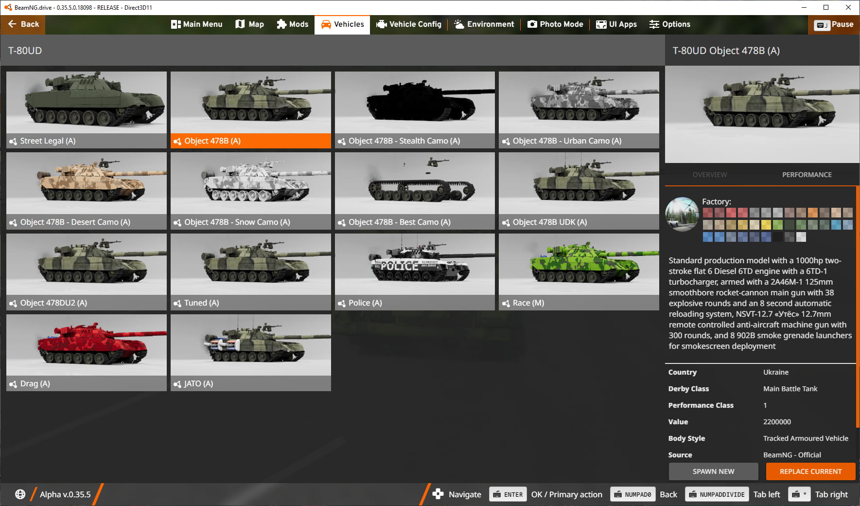 Screenshot of T-80UD Tank 1