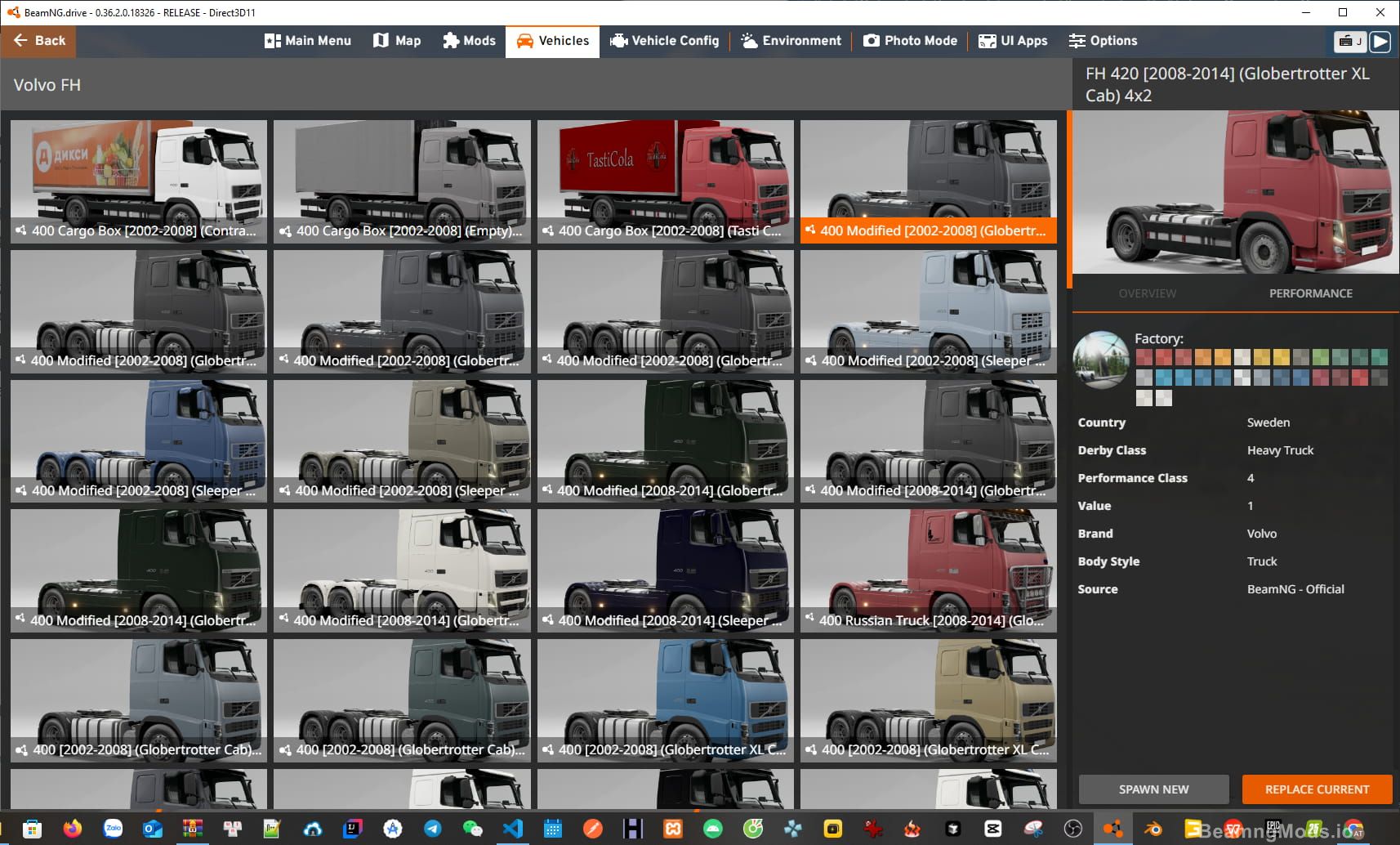 Screenshot of Volvo FH 1