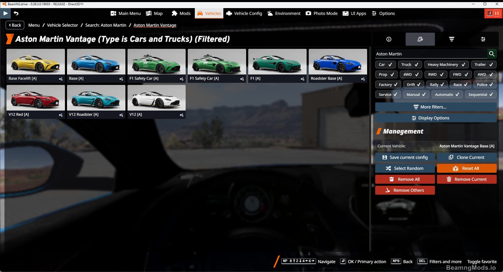 Screenshot of Aston Martin Vantage 10