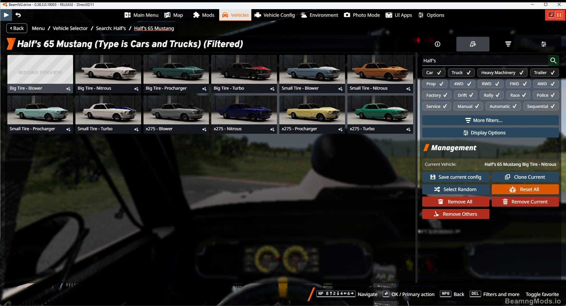 Screenshot of Half's 65 Mustang 10