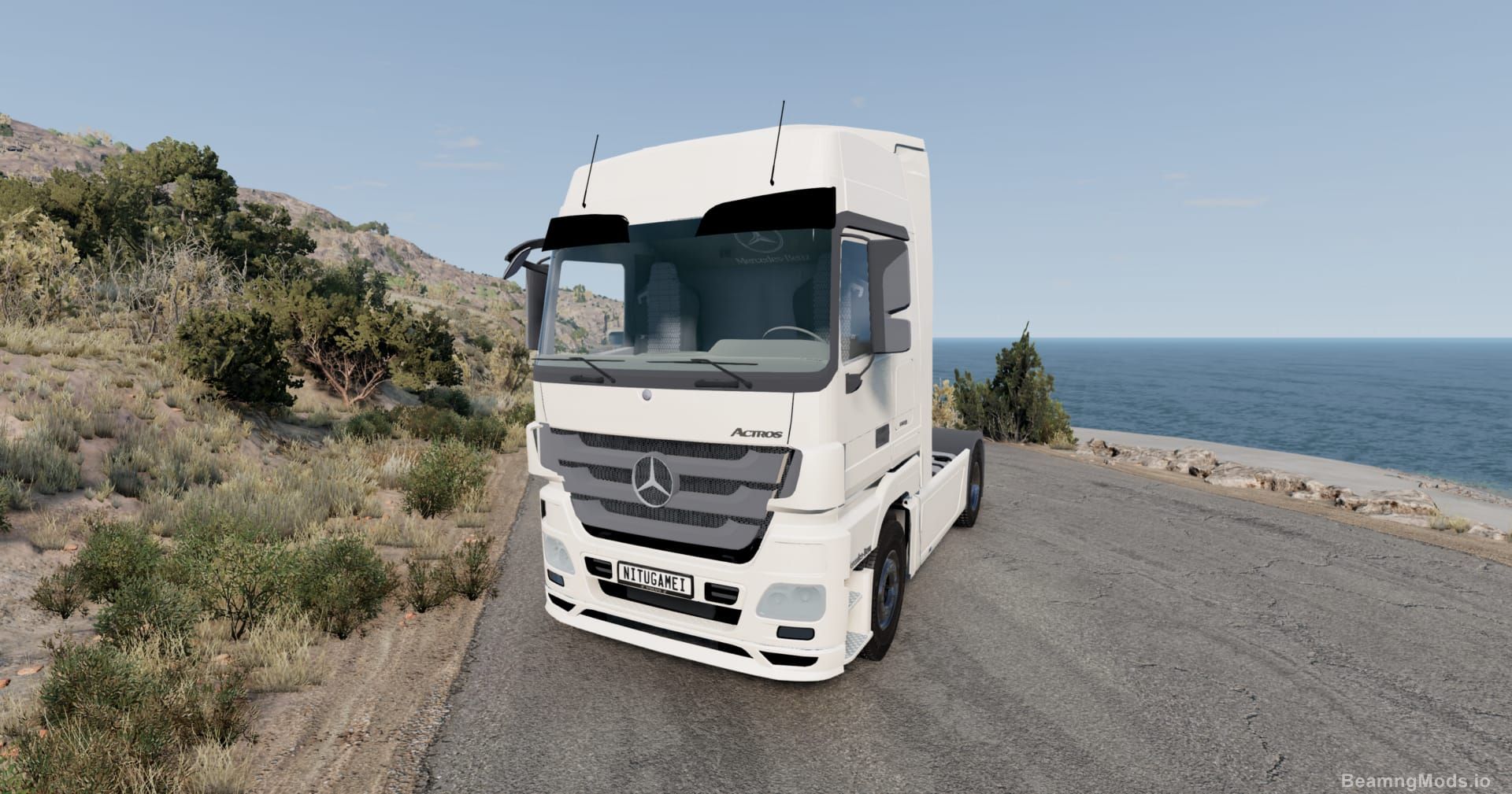 Download Mercedes-Benz Actros MP3 Truck Mod for BeamNG Drive