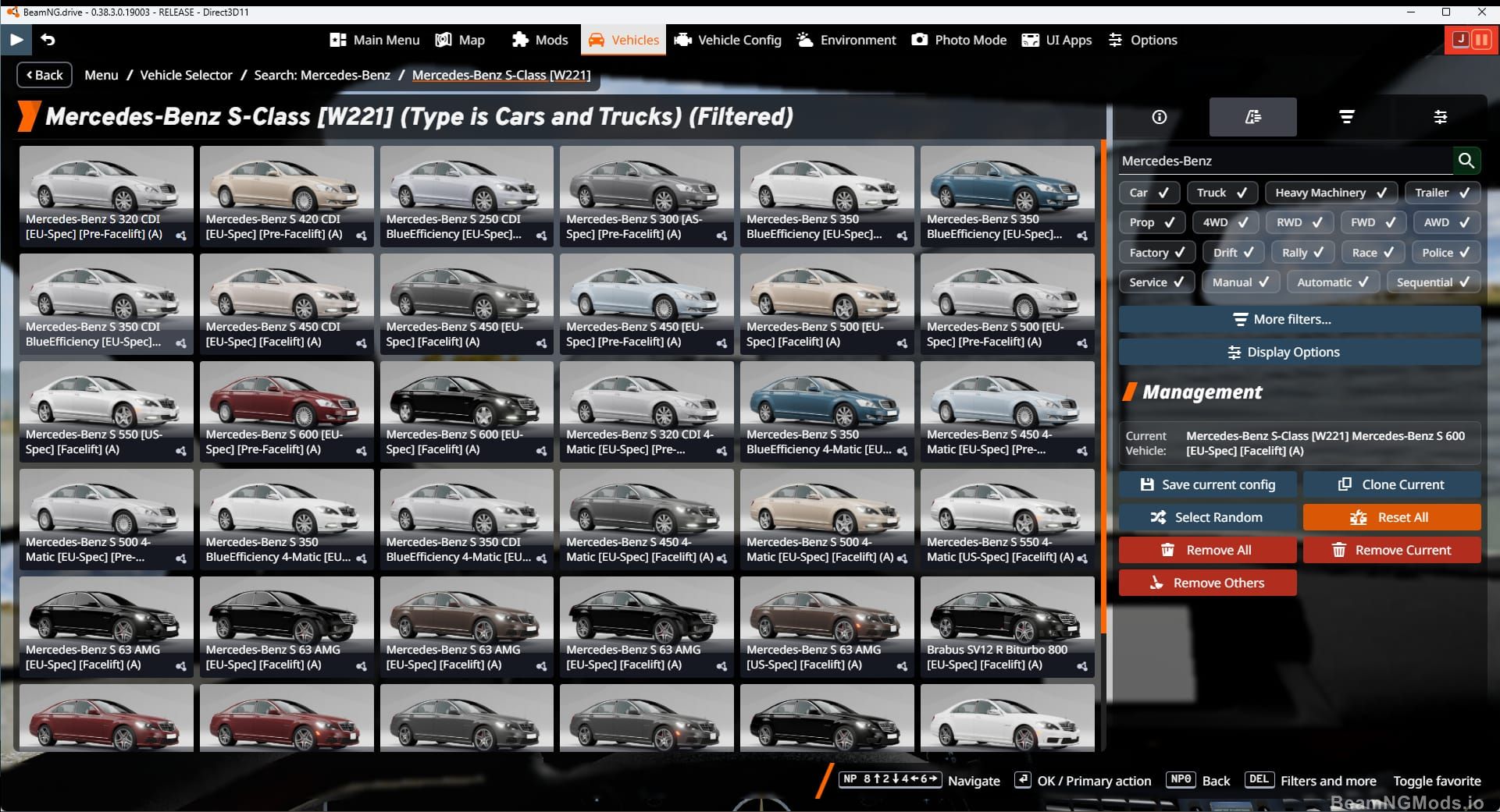 Screenshot of Mercedes-Benz S-Class [W221] 1