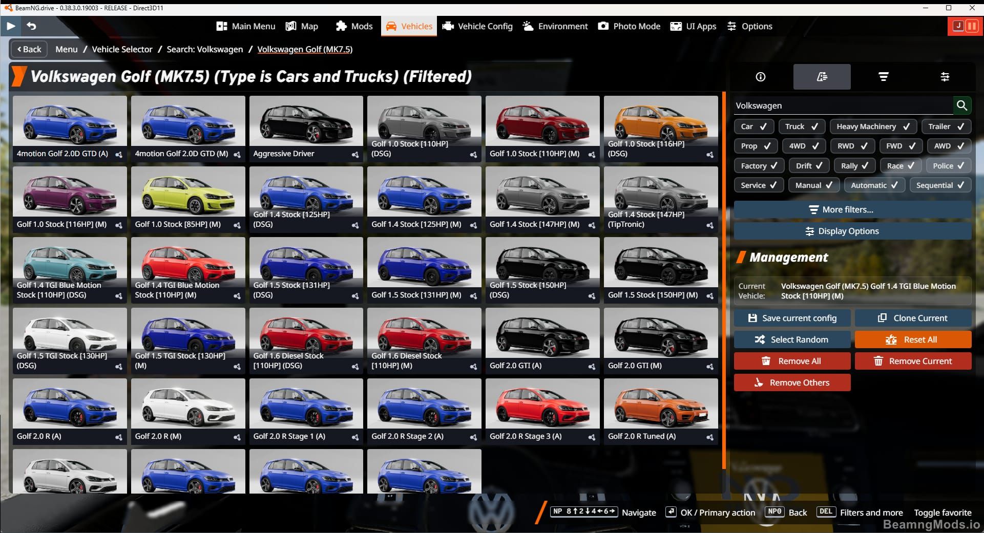 Screenshot of Volkswagen Golf (MK7.5) 1