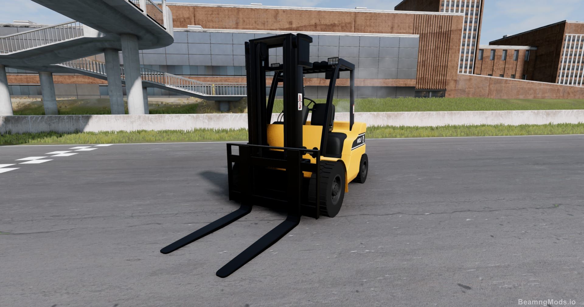 Download Wolf Heavy Industries Medium Forklift Mod for BeamNG Drive