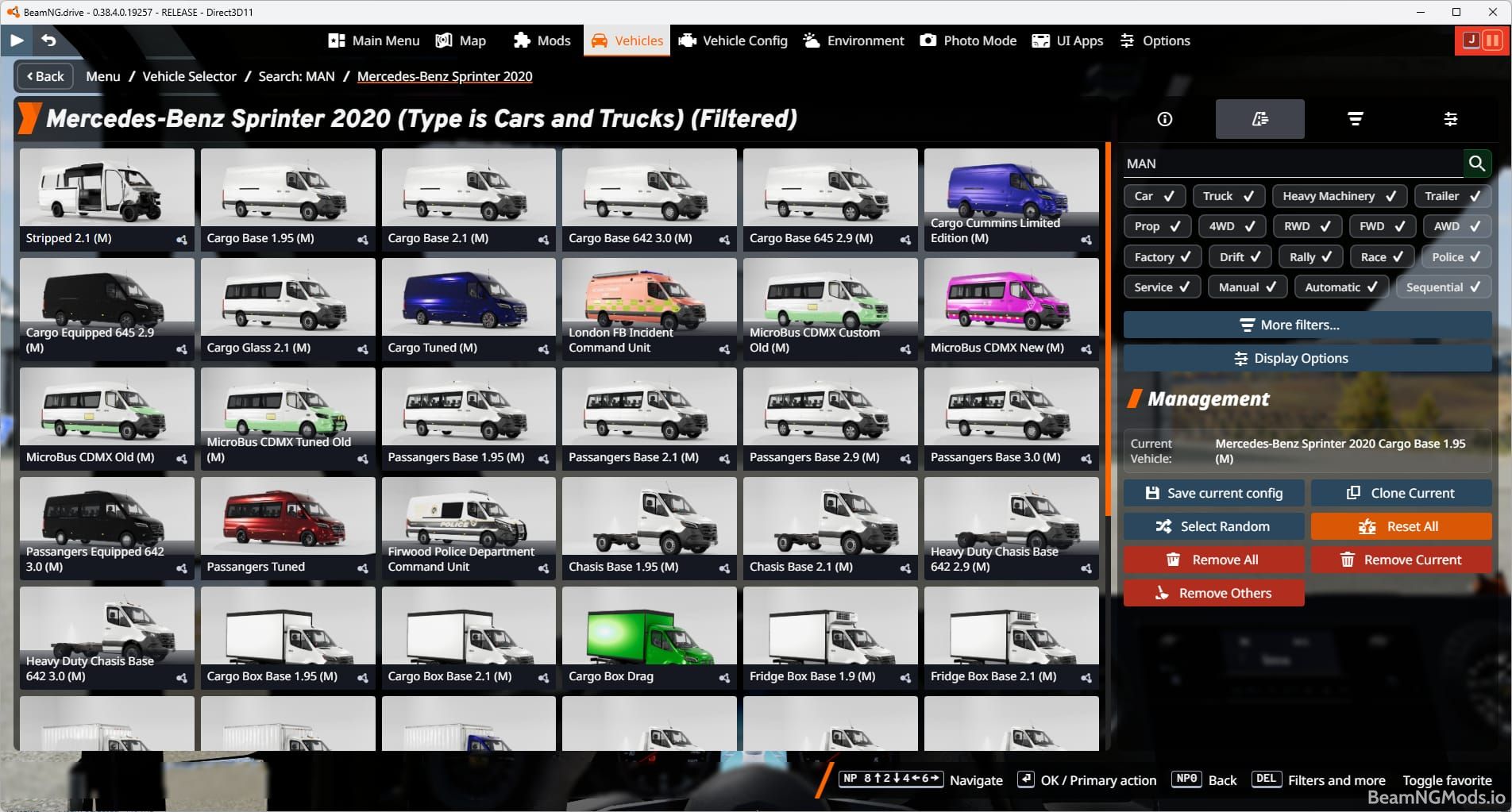 Screenshot of Mercedes-Benz Sprinter 2020 1